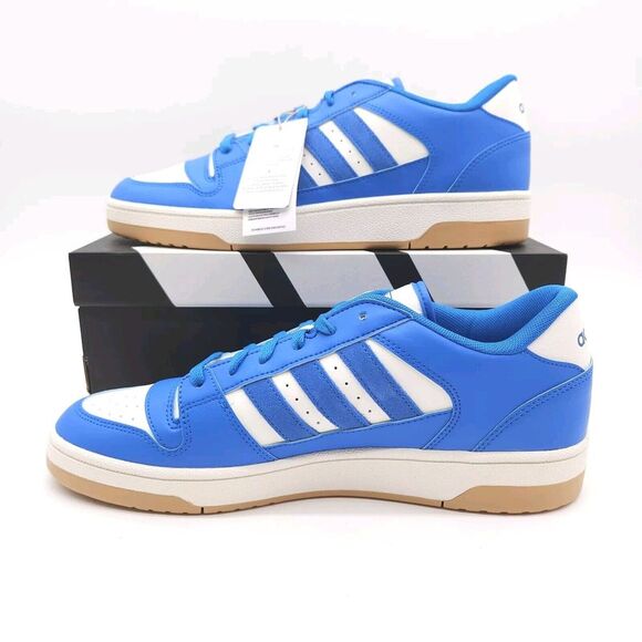 Adidas Break Start Mens 11.5 Turnaround Basketball Shoe Lace Up Sneaker Bluebird